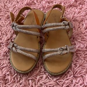Cat & Jack Silver Strappy Sandals